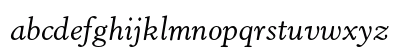 Horley Old Style MT Std Italic Lowercase Preview