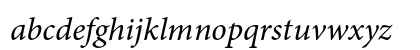 Minion Pro Italic Lowercase Preview