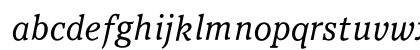 Pacella BookItalic Lowercase Preview