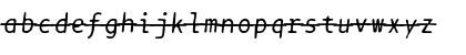 BPtypewriteDamagedStrikethrough Italic Font