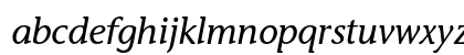 ITC Stone Informal LT Italic Lowercase Preview