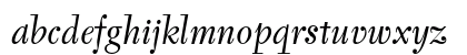 Tyfa ITC Book Italic Lowercase Preview