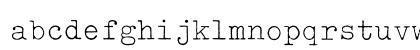 Typewriter ExtraLight Lowercase Preview