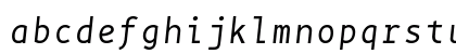 BPmono Italic Lowercase Preview