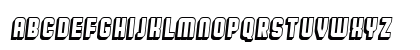 Broadway Flat 3D Italic Lowercase Preview