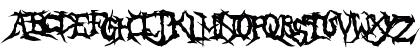Brutal Tooth Regular Lowercase Preview