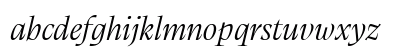 Calvino Grande Trial Light Italic Lowercase Preview