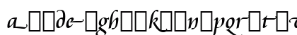 Cataneo Swash BT Regular Swash Lowercase Preview