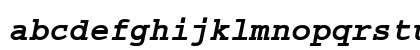 Courier Dark Bold Italic Lowercase Preview