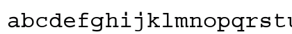 Courier Dark Regular Lowercase Preview