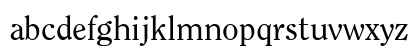 Clearface SSi Regular Lowercase Preview