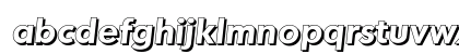 MontrealDropShadow Bold Italic Lowercase Preview