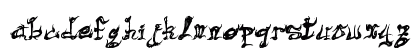 Dark Flame Regular Lowercase Preview