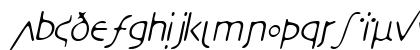 DesertCryptLight Oblique Lowercase Preview