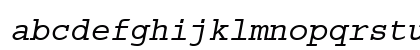 Dark Courier Italic Lowercase Preview