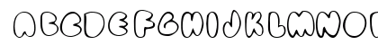 fat ass outline Lowercase Preview