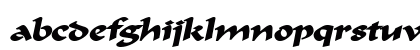 Flat Brush Wide BoldItalic Lowercase Preview