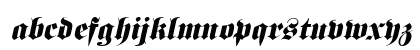 Frank Italic Lowercase Preview