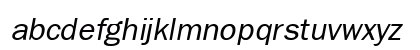 Franklin Gothic Light SSi Light Italic Lowercase Preview