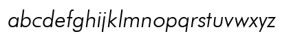 Futuri Light Italic Lowercase Preview
