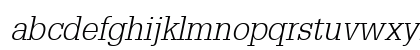 Glypha45-Light LightItalic Lowercase Preview