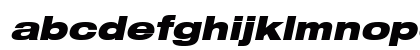 Helvetica Neue LT Com 93 Black Extended Oblique Lowercase Preview