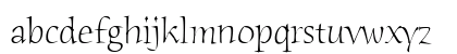 HumanaSerifITC-Light Light Lowercase Preview