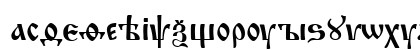 Izhitsa Normal Lowercase Preview