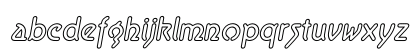 Aerolite Sky Italic Regular Lowercase Preview