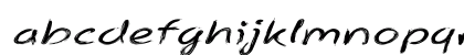 Angillian Extra-expanded Italic Lowercase Preview