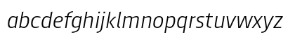 August Sans Reduced 46 Light Italic Preview