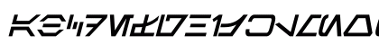 Aurebesh Bold Italic Preview