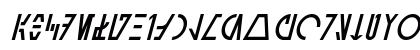 Aurebesh Cantina Italic Lowercase Preview