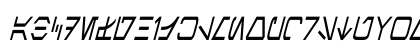Aurebesh Condensed Italic Preview