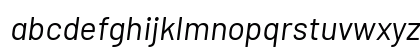 Barlow Italic Lowercase Preview