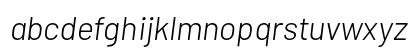 Barlow Light Italic Lowercase Preview