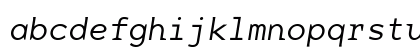 BaseMono Medium Italic Lowercase Preview