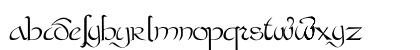 NewUnicodeFont Regular Lowercase Preview