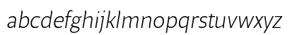 Beret LT Std Light Italic Lowercase Preview