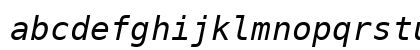 BitstreamVeraSansMono Nerd Font Oblique Lowercase Preview
