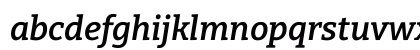 Bitter SemiBold Italic Lowercase Preview