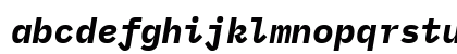 BlexMono Nerd Font Bold Italic Lowercase Preview