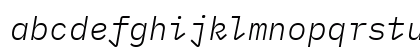 BlexMono NF Italic Lowercase Preview