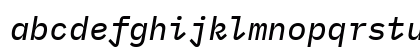 BlexMono NF Italic Lowercase Preview