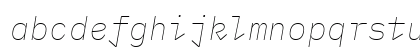 BlexMono NF Italic Lowercase Preview