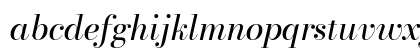 Bodoni* 16 Italic Lowercase Preview