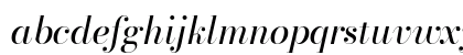 Bodoni* 24 Italic Lowercase Preview