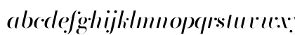 Bodoni* 96 Italic Lowercase Preview