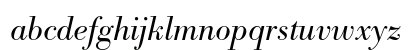 Bodoni BE Light Italic Lowercase Preview
