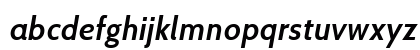 Cabin SemiBold Italic Lowercase Preview